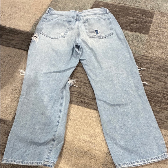 Distressed Light Blue Women's Jeans - Picture 2 of 3